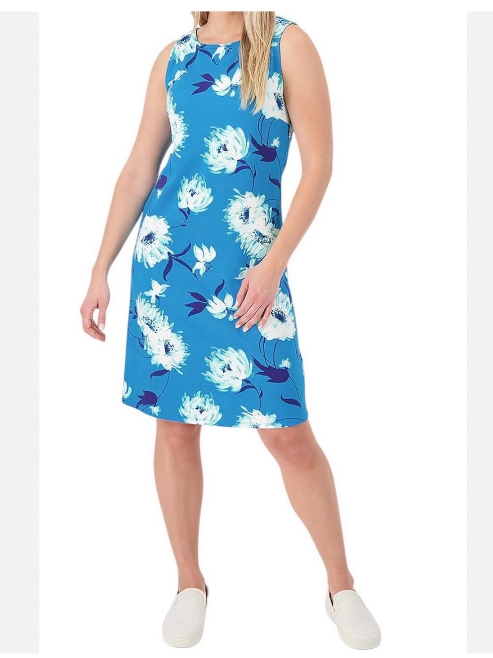 Isaac Mizrahi Sleeveless Tropical Flow Dress XLP NWT | Bold Print Breezy Style